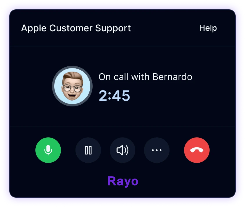 AI-powered calling system interface